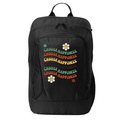 Choose Happiness Retro Sunflower City Backpack