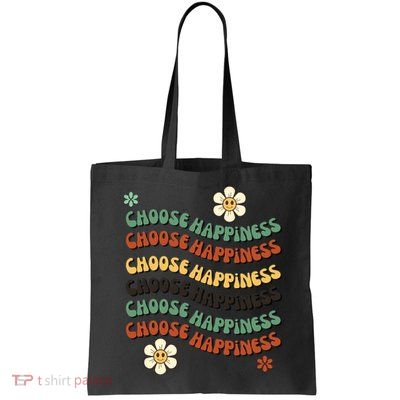 Choose Happiness Retro Sunflower Bag