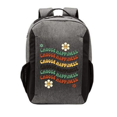 Choose Happiness Retro Sunflower Vector Backpack