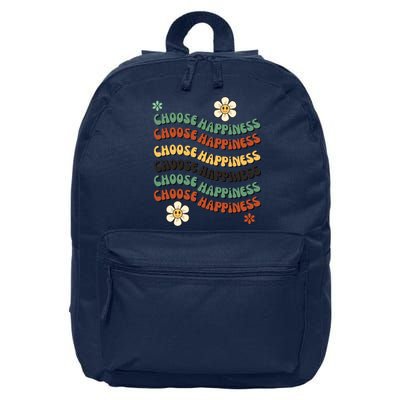 Choose Happiness Retro Sunflower 16 in Basic Backpack