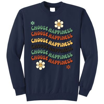 Choose Happiness Retro Sunflower Tall Sweatshirt