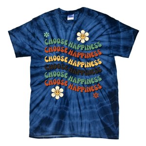 Choose Happiness Retro Sunflower Tie-Dye T-Shirt