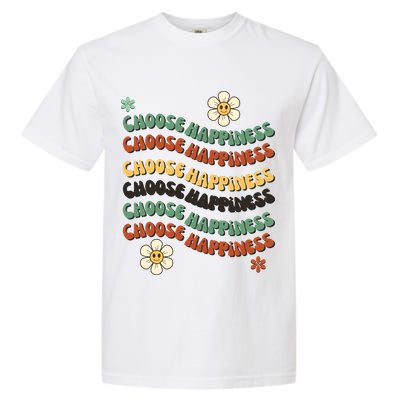 Choose Happiness Retro Sunflower Garment-Dyed Heavyweight T-Shirt