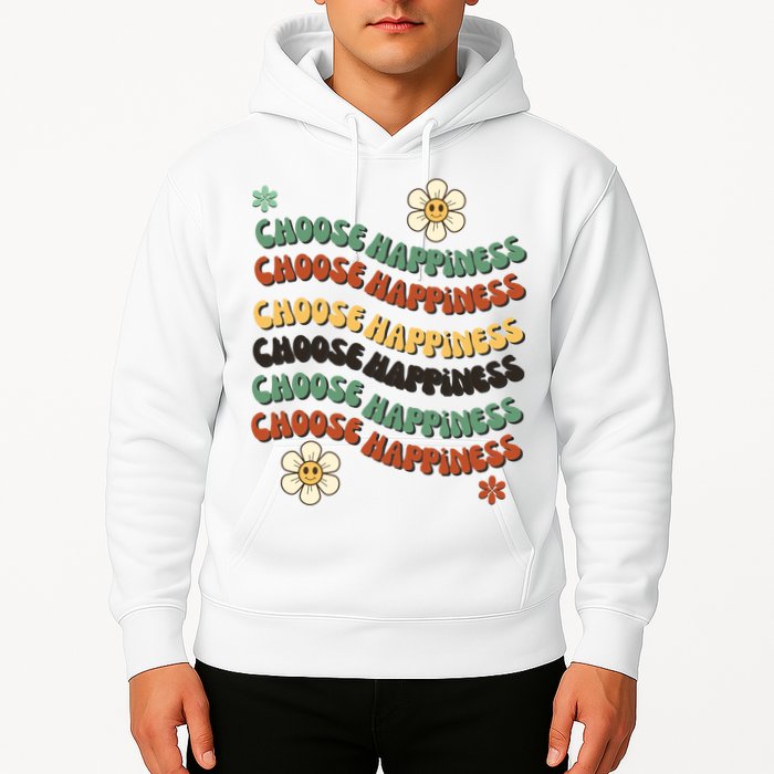 Choose Happiness Retro Sunflower Hoodie