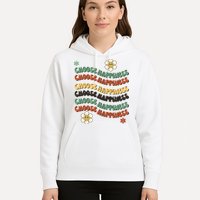 Choose Happiness Retro Sunflower Hoodie