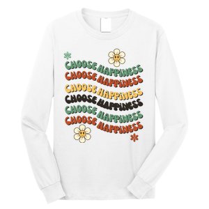 Choose Happiness Retro Sunflower Long Sleeve Shirt