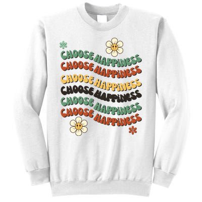 Choose Happiness Retro Sunflower Sweatshirt