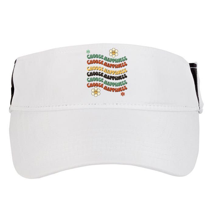 Choose Happiness Retro Sunflower Adult Drive Performance Visor