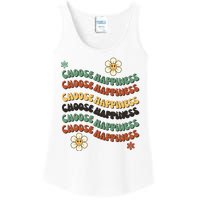 Choose Happiness Retro Sunflower Ladies Essential Tank