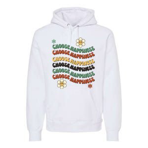 Choose Happiness Retro Sunflower Premium Hoodie