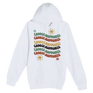 Choose Happiness Retro Sunflower Premium Pullover Hoodie