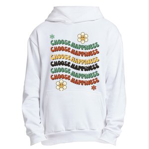 Choose Happiness Retro Sunflower Urban Pullover Hoodie