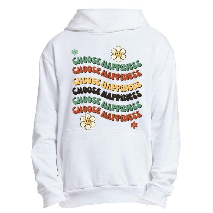 Choose Happiness Retro Sunflower Urban Pullover Hoodie