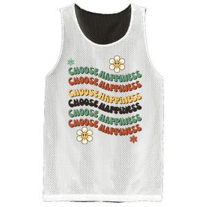 Choose Happiness Retro Sunflower Mesh Reversible Basketball Jersey Tank