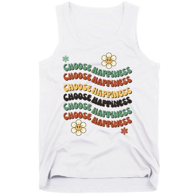 Choose Happiness Retro Sunflower Tank Top