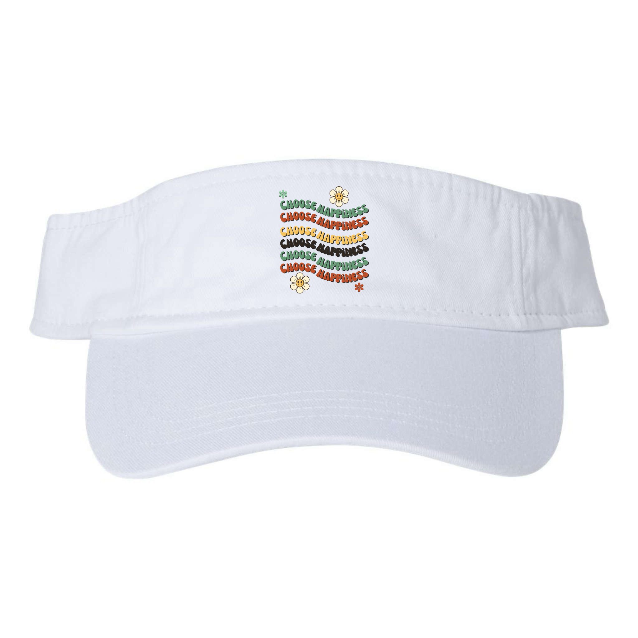 Choose Happiness Retro Sunflower Visor
