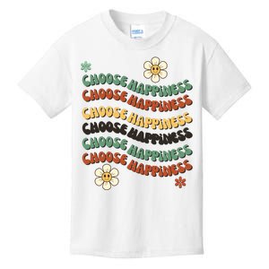 Choose Happiness Retro Sunflower Kids T-Shirt