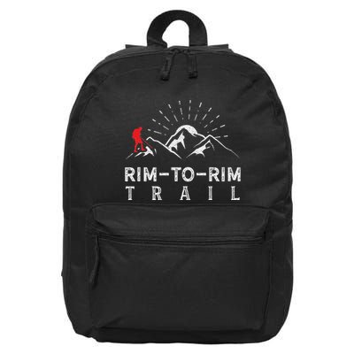 Cool Hike Rim To Rim Grand Canyon Hiking Trail Unique Hiker 16 in Basic Backpack