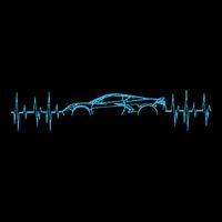 C8 Heartbeat Rapid Blue Supercar Sports Car Heartbeat Line 16 in Basic Backpack