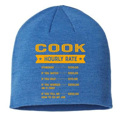 Cook Hourly Rate Labour Day Chef Workers Day Cooker Meaningful Gift Sustainable Beanie