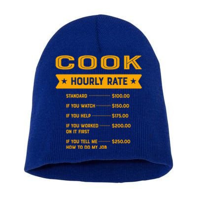 Cook Hourly Rate Labour Day Chef Workers Day Cooker Meaningful Gift Short Acrylic Beanie