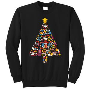 Cozy Holiday Reads Festive Tree Club for Book Lovers Sweatshirt