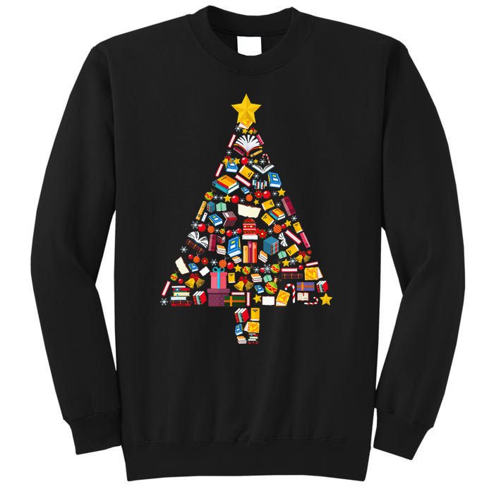 Cozy Holiday Reads Festive Tree Club for Book Lovers Sweatshirt