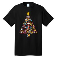 Cozy Holiday Reads Festive Tree Club for Book Lovers Tall T-Shirt