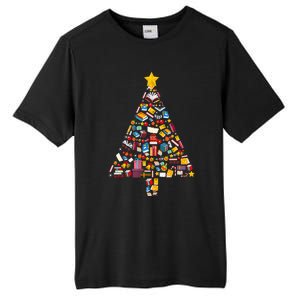 Cozy Holiday Reads Festive Tree Club for Book Lovers Tall Fusion ChromaSoft Performance T-Shirt