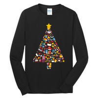 Cozy Holiday Reads Festive Tree Club for Book Lovers Tall Long Sleeve T-Shirt