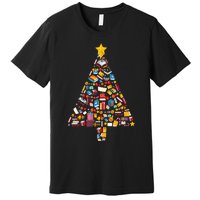 Cozy Holiday Reads Festive Tree Club for Book Lovers Premium T-Shirt