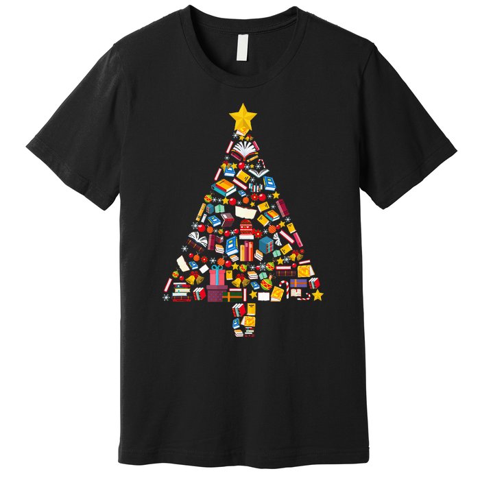 Cozy Holiday Reads Festive Tree Club for Book Lovers Premium T-Shirt