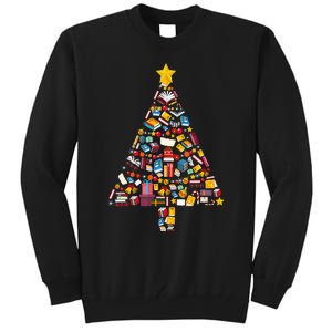 Cozy Holiday Reads Festive Tree Club for Book Lovers Tall Sweatshirt