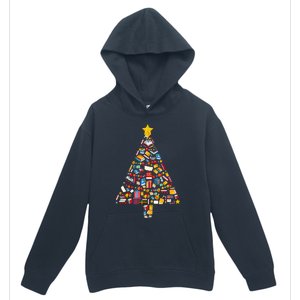 Cozy Holiday Reads Festive Tree Club for Book Lovers Urban Pullover Hoodie