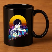 City Hunter Ryo Saeba Retrowave 11oz C Handle Ceramic Mug