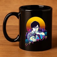 City Hunter Ryo Saeba Retrowave 11oz C Handle Ceramic Mug