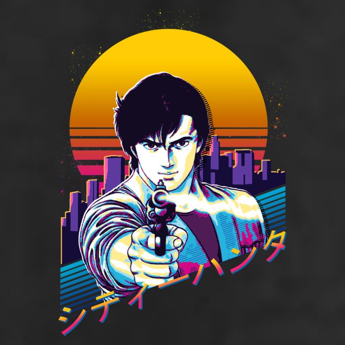 City Hunter Ryo Saeba Retrowave 11oz C Handle Ceramic Mug