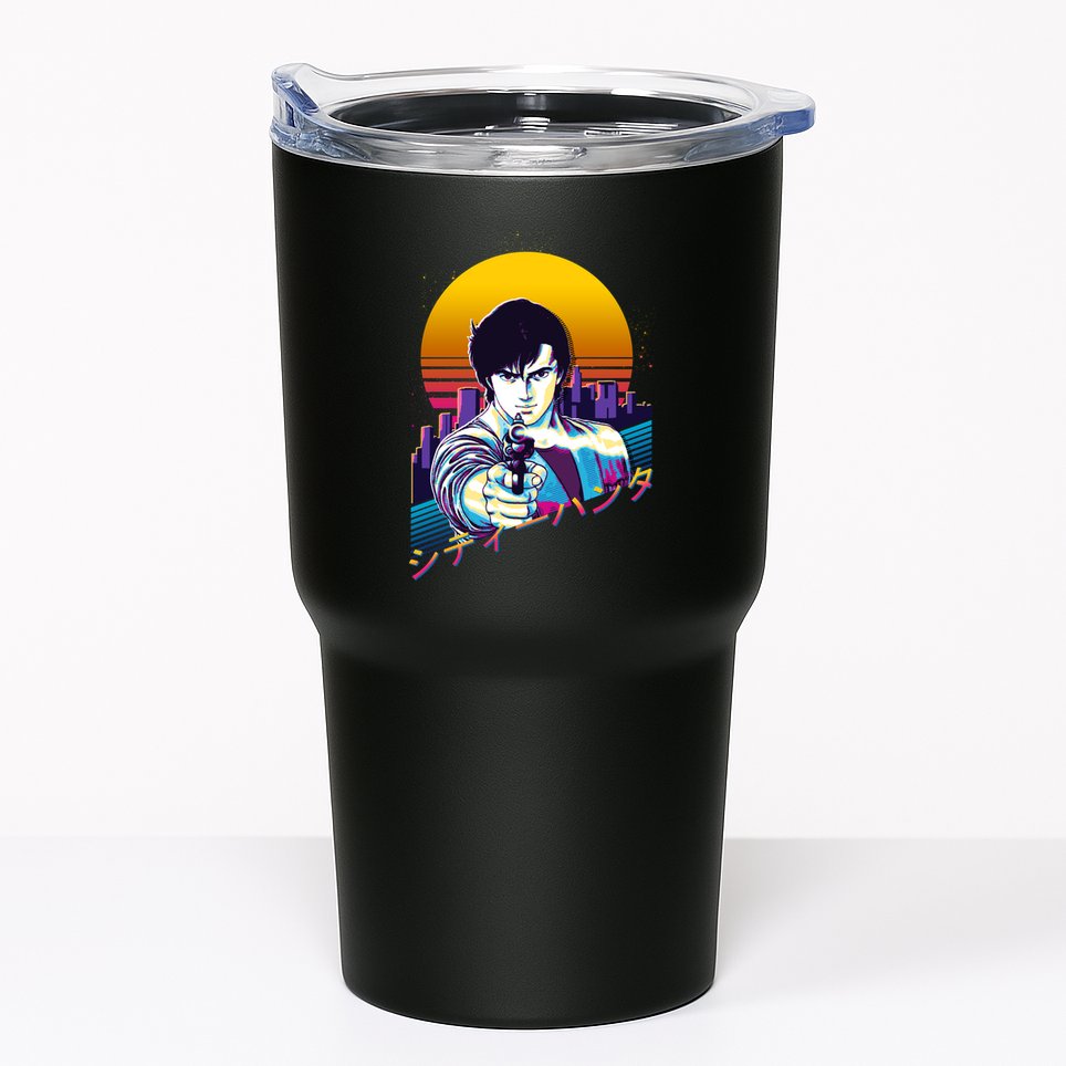City Hunter Ryo Saeba Retrowave Tumbler