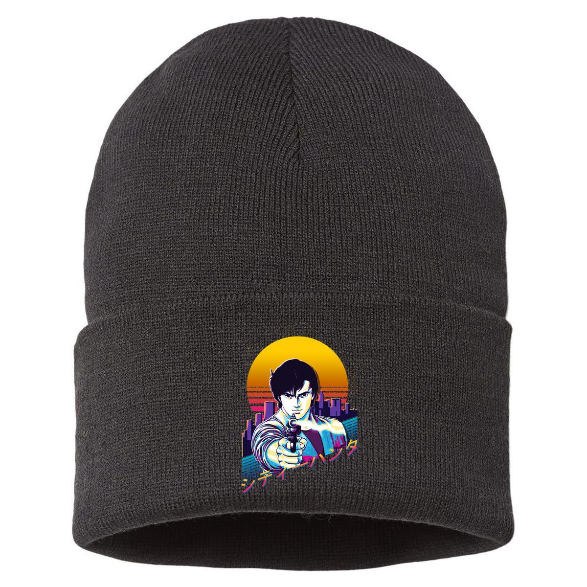 City Hunter Ryo Saeba Retrowave Sustainable Knit Beanie