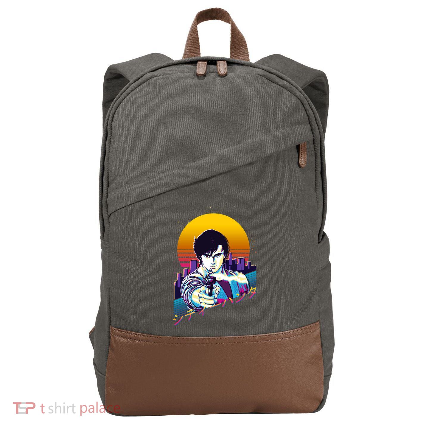 City Hunter Ryo Saeba Retrowave Cotton Canvas Backpack