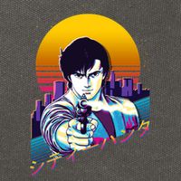 City Hunter Ryo Saeba Retrowave Cotton Canvas Backpack