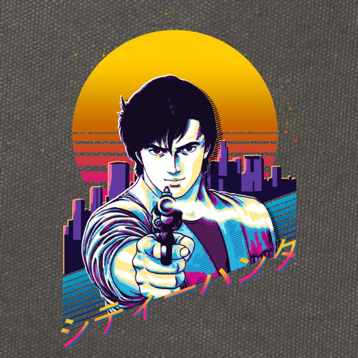 City Hunter Ryo Saeba Retrowave Cotton Canvas Backpack