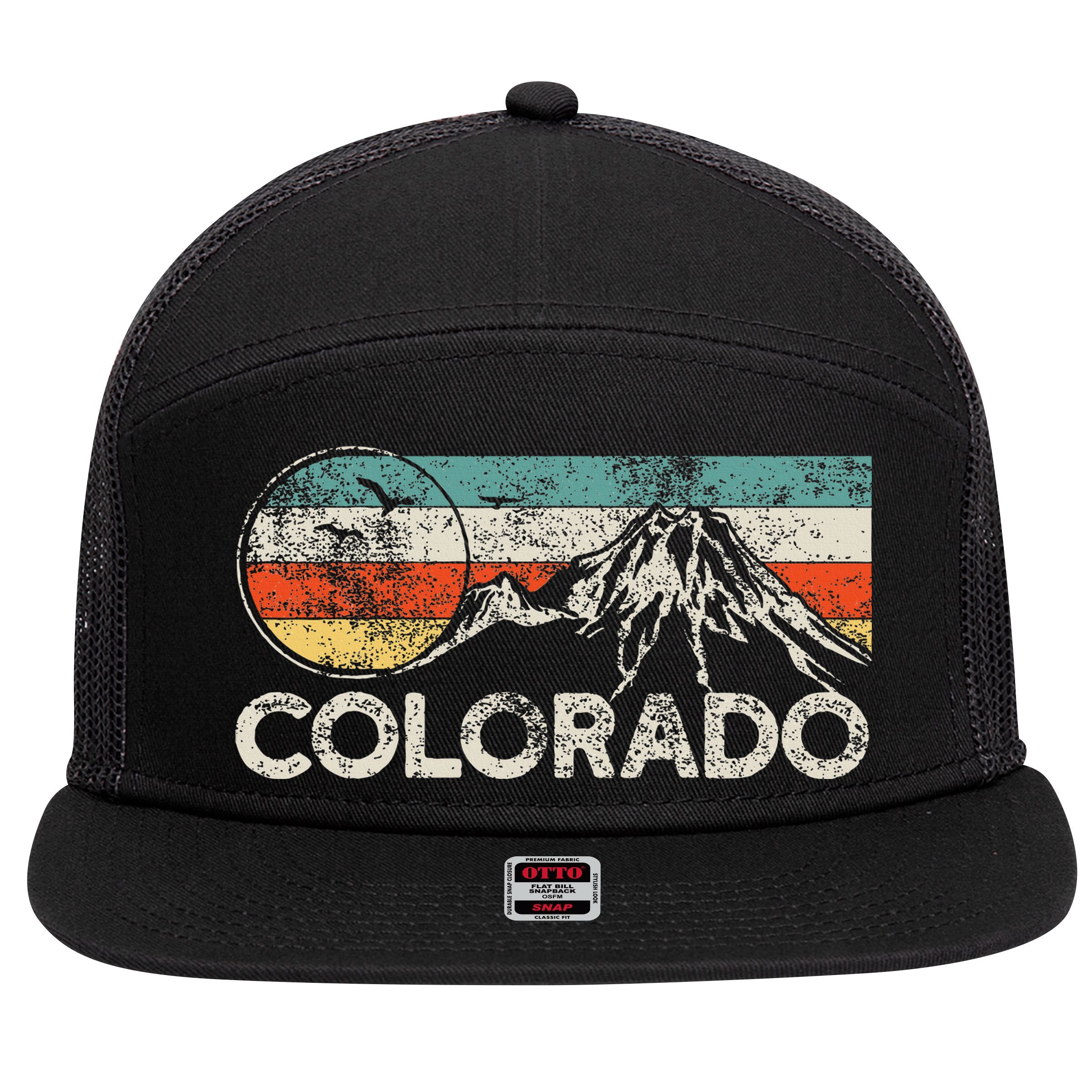 Colorado Hiking Retro 7 Panel Mesh Trucker Snapback Hat