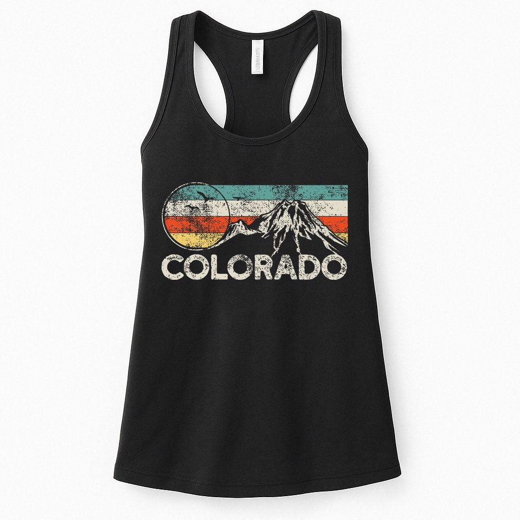 Colorado Hiking Retro Womens Tank Top