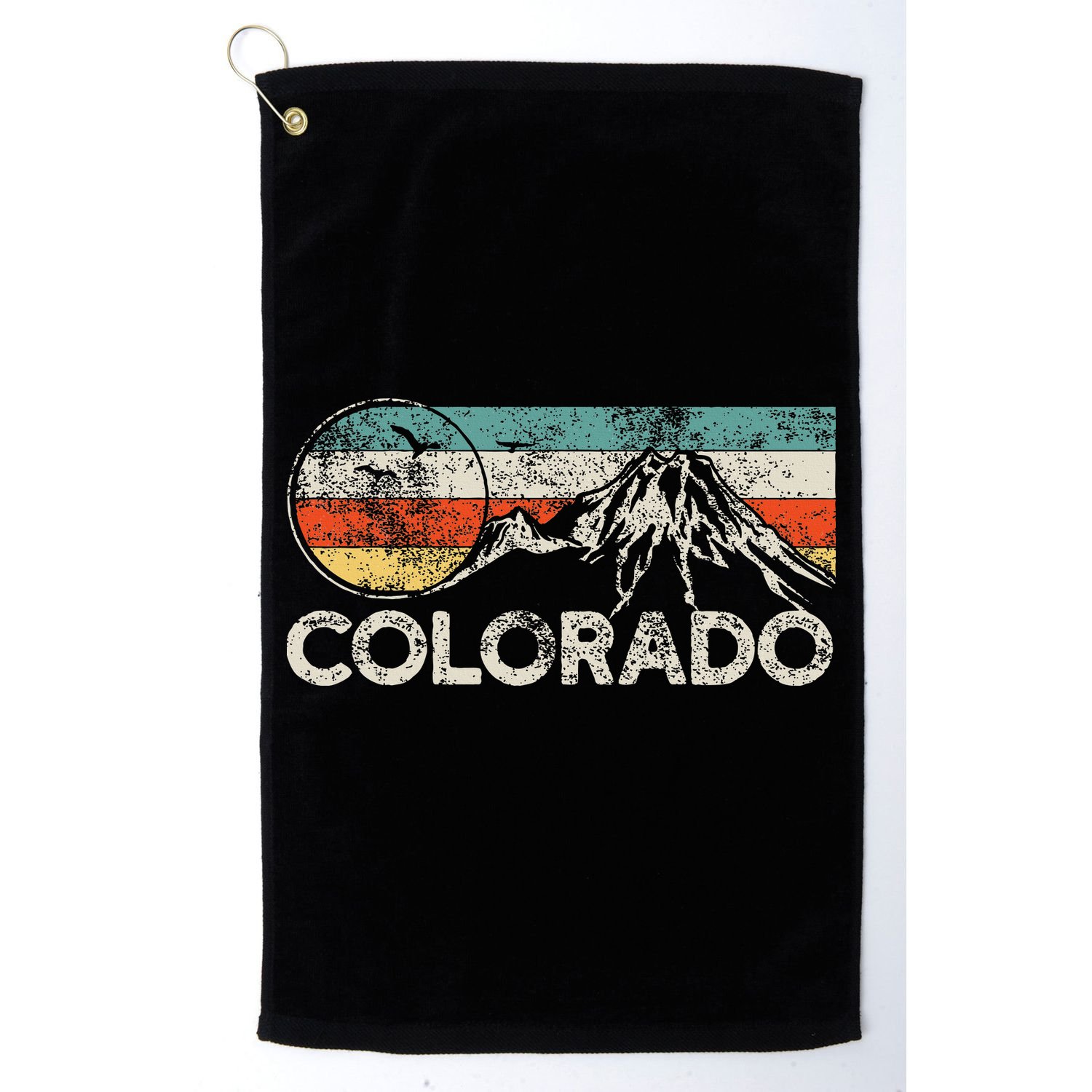 Colorado Hiking Retro Golf Towel