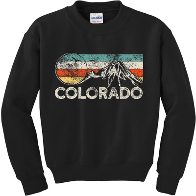 Colorado Hiking Retro Kids Sweatshirt