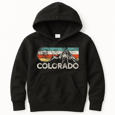 Colorado Hiking Retro Kids Hoodie
