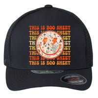 Costume Halloween Retro Trick Or Teach Smile Face Ghost Flexfit Unipanel Trucker Cap