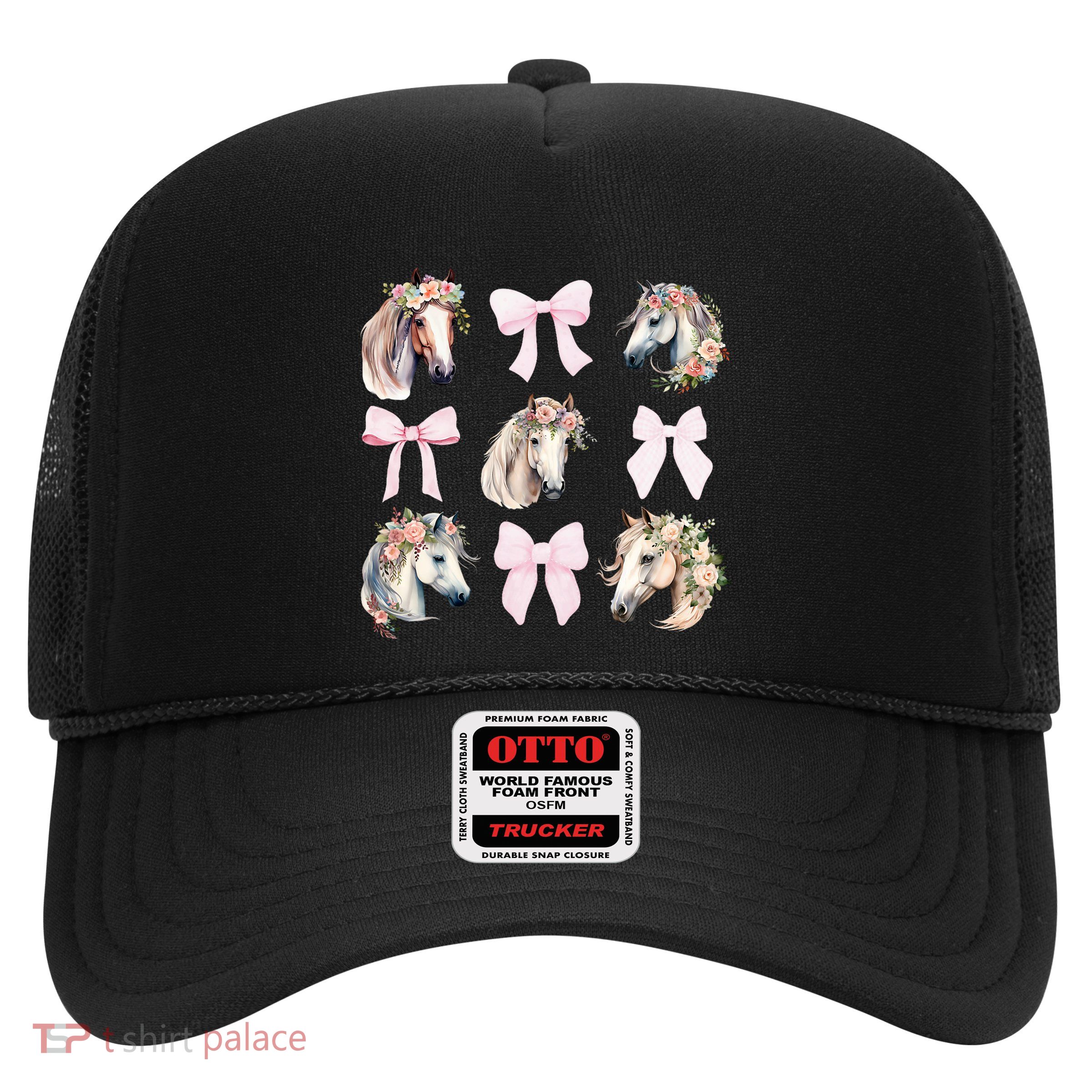 Coquette Horse Riding Horses Wild Flowers Horse Lover Trucker Hat