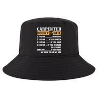 Carpenter Hourly Rate Gift Carpentry Carpenter Gift Cool Comfort Performance Bucket Hat